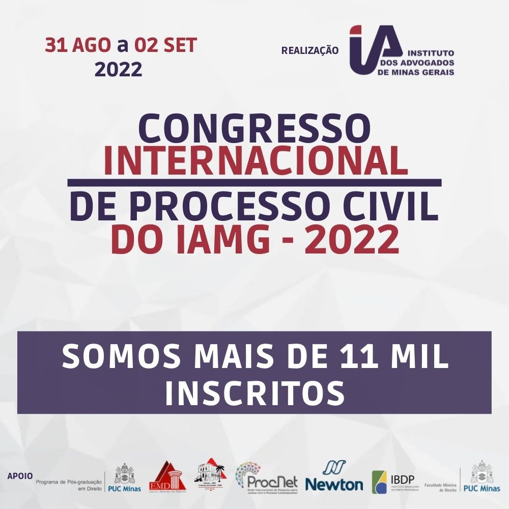 Congresso Internacional de Processo Civil do IAMG – 2022